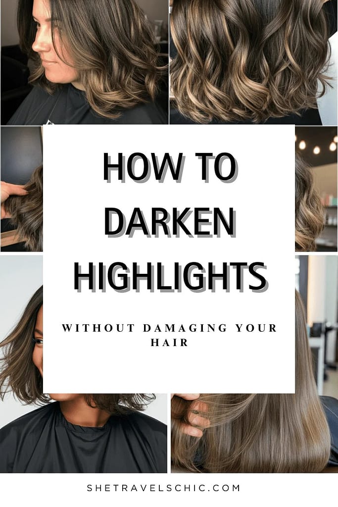 How to Darken Highlights Without Damaging Your Hair - She Travels Chic How to Darken Highlights Without Damaging Your Hair